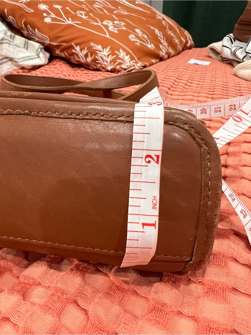 Coach Brown Leather Crossbody Bag with Gold Hardware - Picture 12 of 12